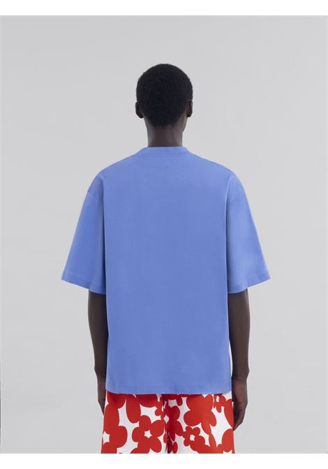logo t-shirt man blue MARNI | HUMU0223P1 USCS87LOB26